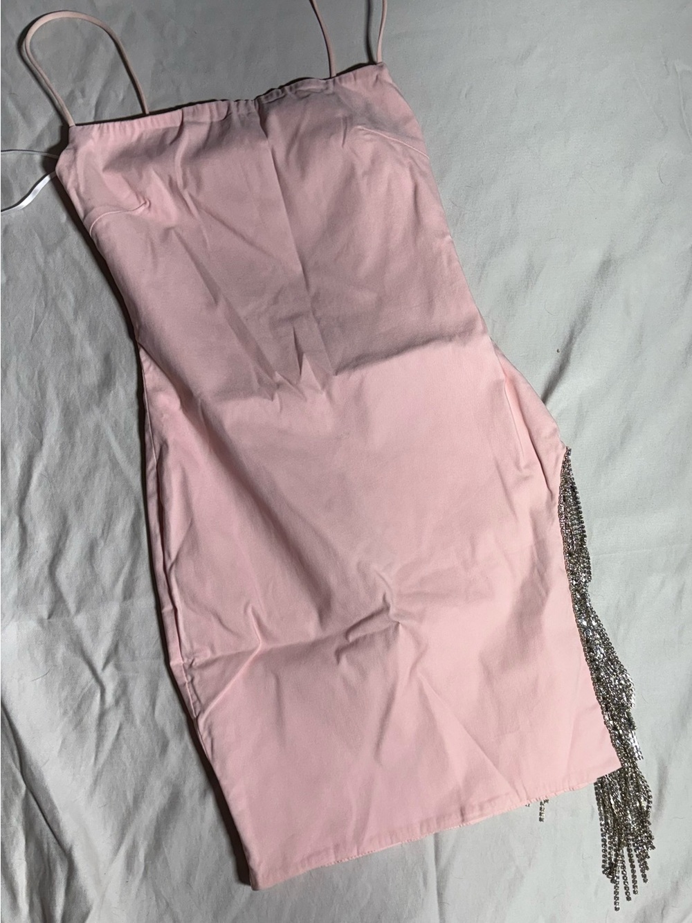 White fox Pink dress